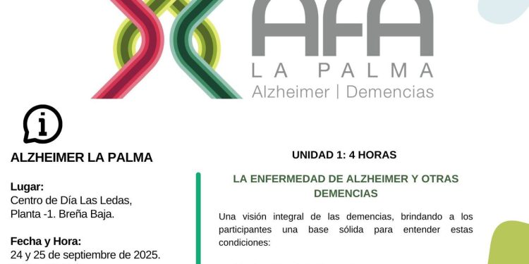 AFA La Palma agota las plazas para su taller sobre Alzhéimer y anuncia una nueva fecha en octubre