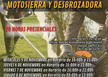 Barlovento organiza un curso de PRL para el manejo seguro de motosierra y desbrozadora