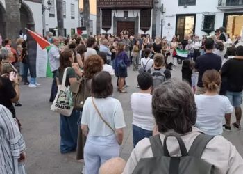 Centenares de palmeros se manifiestan en Santa Cruz y Los Llanos en apoyo a Palestina
