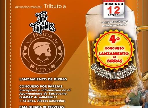 El Mercadillo de Barlovento celebra este domingo el «Octouber Fest» con lanzamiento de birras y un tributo a Fito & Fitipaldis