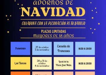 Garafía organiza talleres para que los vecinos elaboren los adornos de Navidad de sus barrios