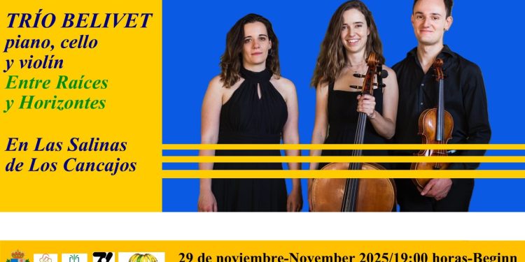 Música con vistas al mar: El Trío Belivet protagoniza la nueva cita del Ciclo Eustaquio Sicilia en Las Salinas