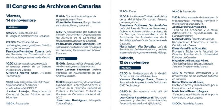 Los Llanos acoge el III Congreso de Archivos de Canarias con la «resiliencia tras la catástrofe» como eje de debate