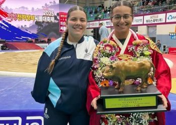 La Palma conquista Corea: Alejandro Afonso y Cristina Rodríguez firman un ‘Doble Oro’ histórico en el Mundial de Ssireum