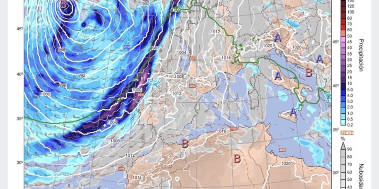 Previsión Semanal: Lluvias generalizadas y viento muy fuerte a partir del miércoles
