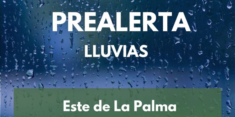 El Gobierno activa la prealerta por lluvias en el este de La Palma: se esperan hasta 60 litros en doce horas