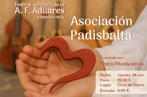 Aduares pone la música y Padisbalta el corazón: el Circo de Marte acoge un festival solidario por un nuevo vehículo