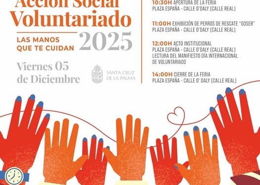 Santa Cruz de La Palma visibiliza su «corazón solidario» este viernes con la Feria de Acción Social y Voluntariado