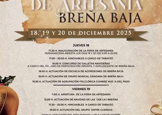 Llega la XI Feria de Artesanía de Navidad a Breña Baja