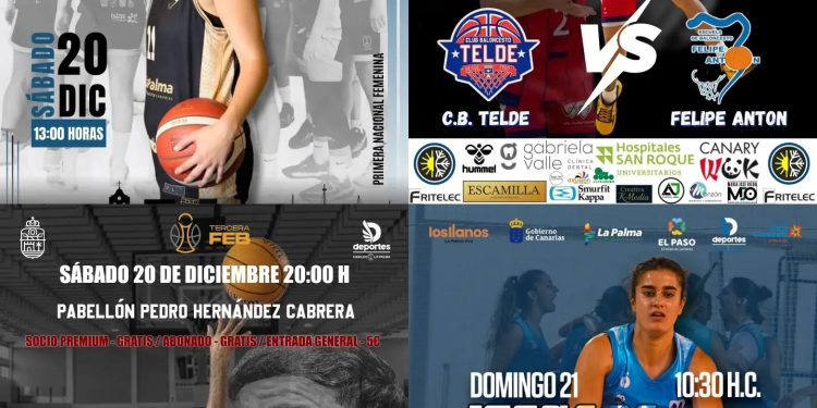 El baloncesto palmero despide el 2025 con una intensa jornada de competición nacional y regional este fin de semana