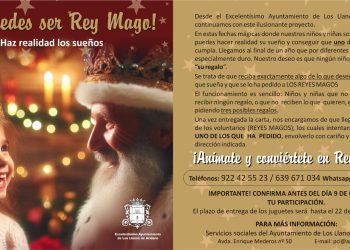 «Tú puedes ser Rey Mago»: Los Llanos busca padrinos para que ningún niño del municipio se quede sin juguete