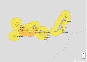 La Palma activa el aviso amarillo: rachas de hasta 80 km/h y fuerte oleaje para las próximas 48 horas