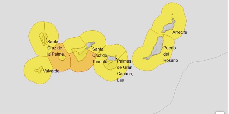 La Palma activa el aviso amarillo: rachas de hasta 80 km/h y fuerte oleaje para las próximas 48 horas