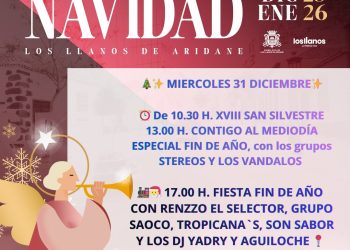 Los Llanos de Aridane celebra la entrada al nuevo año con música en directo y más sorpresas