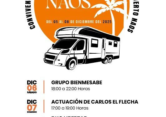Puerto Naos sobre ruedas: Una gran concentración de caravanas y música en vivo llenará de vida la costa este puente