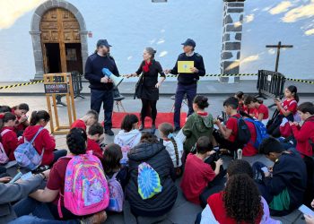 Los Llanos de Aridane inaugura Aridane Criminal VI con el estreno mundial de lo nuevo de García Jambrina y una gincana para 230 escolares