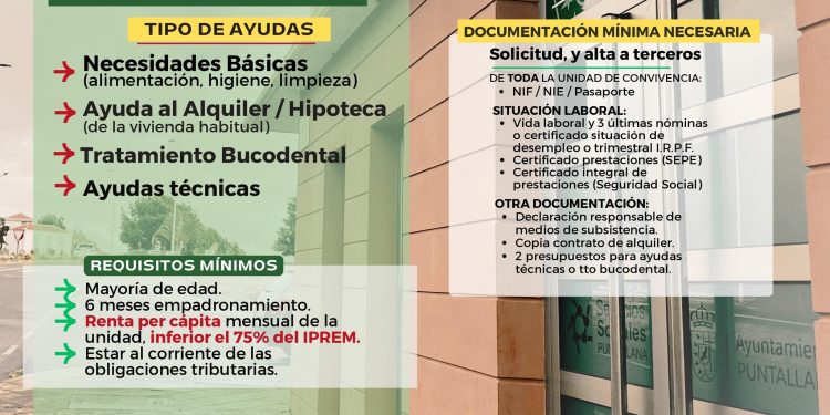 Puntallana abre la convocatoria de ayudas económicas para cubrir necesidades básicas y vivienda durante 2026