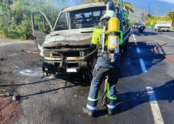 Sábado de máxima actividad para los Bomberos de La Palma con tres intervenciones de emergencia en Breña Baja y Mirca