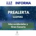 El Gobierno de Canarias activa la prealerta por lluvias en La Palma para este 5 de enero