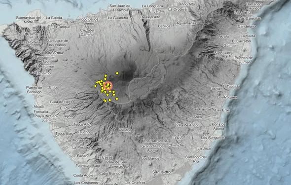 El Instituto Geográfico Nacional monitoriza una leve actividad sismovolcánica bajo Las Cañadas del Teide