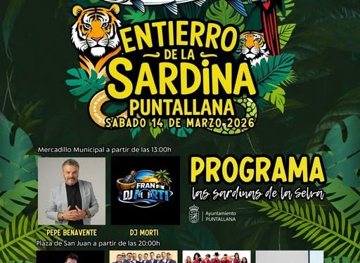 Ritmo de selva en Puntallana: guía completa del Entierro de la Sardina 2026 con Pepe Benavente y grandes orquestas