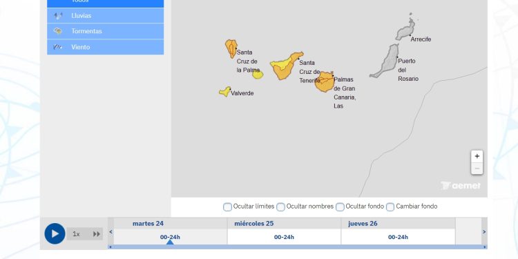 Aviso naranja en La Palma: el Cabildo activa medidas de emergencia ante la previsión de lluvias torrenciales