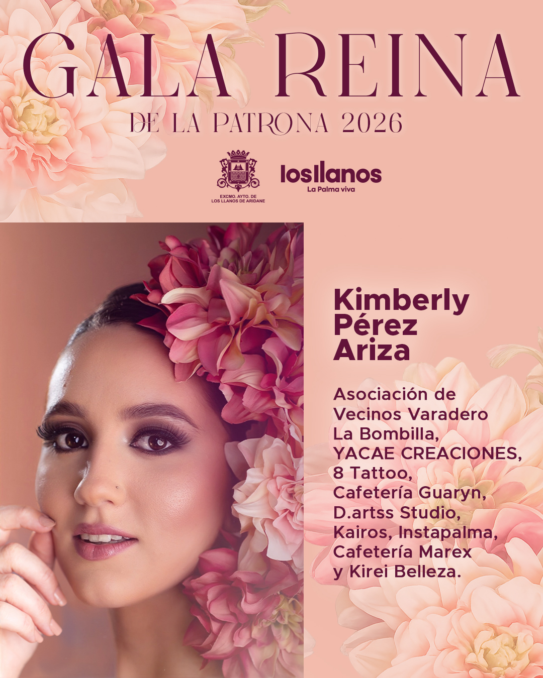 Kimberly Pérez Ariza, candidata a Reina de La Patrona 2026 de Los Llanos de Aridane