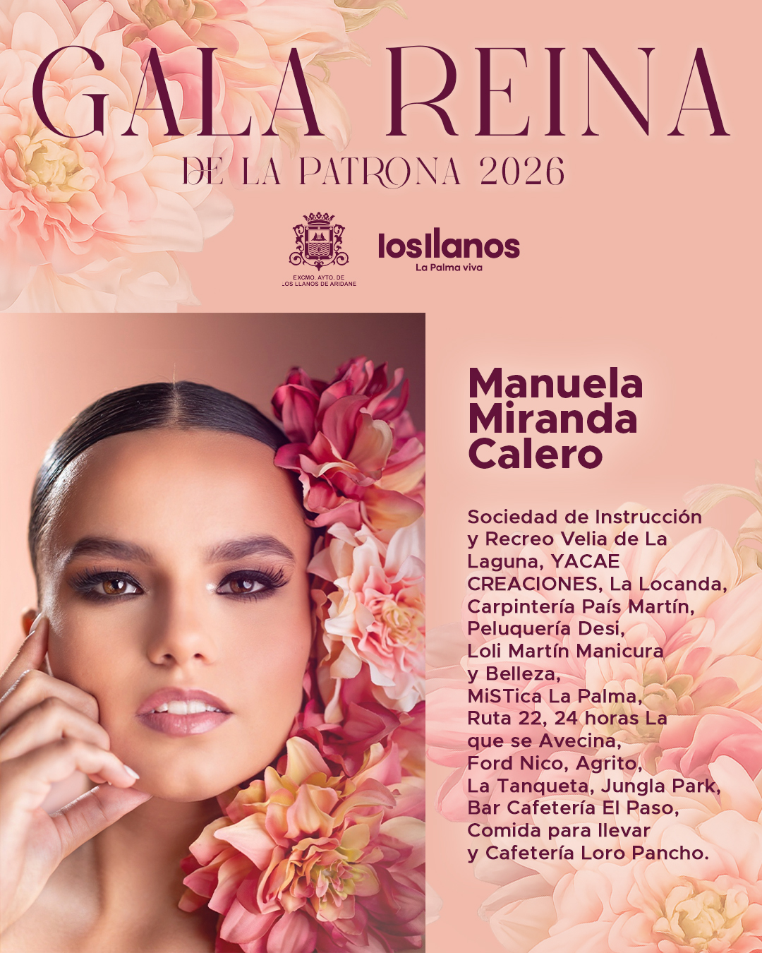 Manuela Miranda Calero, candidata a Reina de La Patrona 2026 de Los Llanos de Aridane