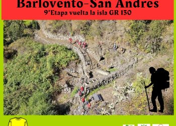 Cinco horas a pie entre Barlovento y San Andrés: el Club El Atajo cumple la 9ª etapa de la vuelta a La Palma