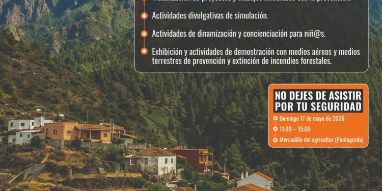 Puntagorda acoge el 17 de mayo la Feria PICAs contra los incendios forestales con simulaciones, talleres infantiles y exhibiciones de medios aéreos y terrestres