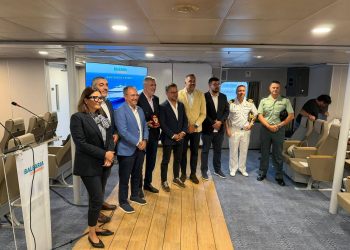 El fast ferry Pepita Castellví ya navega: Baleària lo presenta en Santa Cruz de La Palma con el doble de salidas a Tenerife