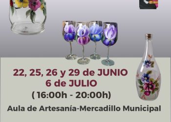 Villa de Mazo enseña a pintar sobre vidrio: cinco tardes gratuitas con una artesana del municipio
