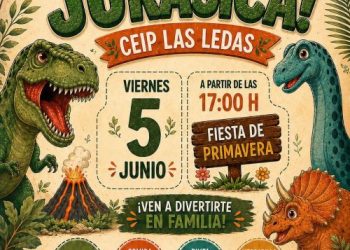 El CEIP Las Ledas celebra el viernes 5 de junio su «X Fiesta de la Primavera» con una «Aventura Jurásica»: cita en La Montaña de Breña Baja a las cinco de la tarde
