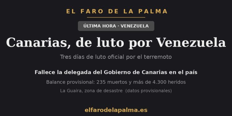 Canarias, de luto por el terremoto de Venezuela