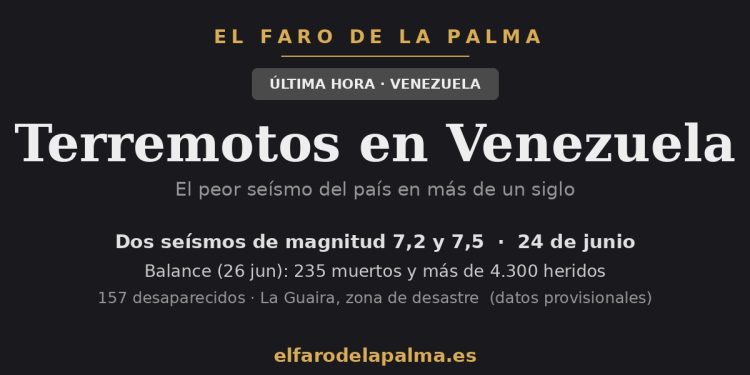 Terremotos en Venezuela: balance del 26 de junio de 2026