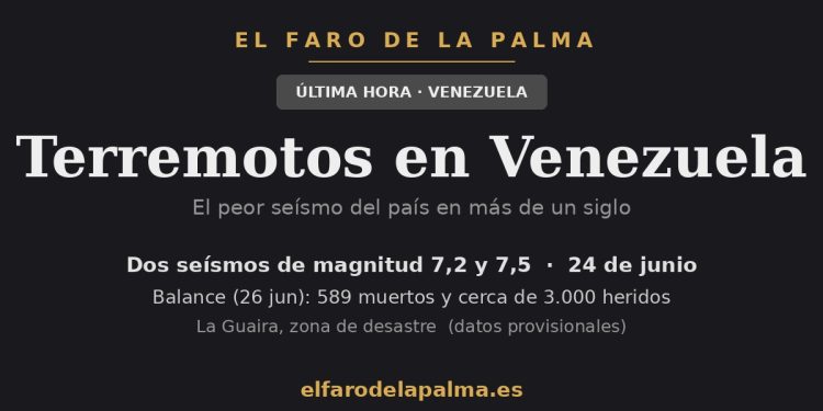Terremoto de Venezuela: balance de 589 muertos a 26 de junio de 2026