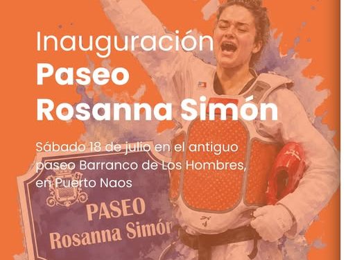El paseo de Puerto Naos donde empezó a dar patadas al aire tendrá el nombre de la campeona del mundo Rosanna Simón