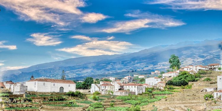 Vista de la Ciudad de Los Sauces en 1900, foto del Archivo General de La Palma