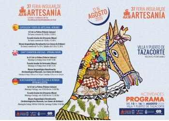 Tazacorte prepara la 37ª Feria Insular de Artesanía: guagua gratis, un municipio distinto cada día y programa completo del 12 al 16 de agosto