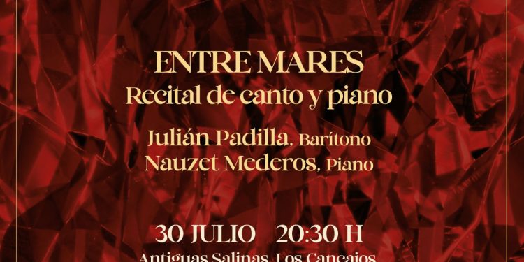 Cartel del recital «Entre Mares», zarzuela en las Salinas de Los Cancajos