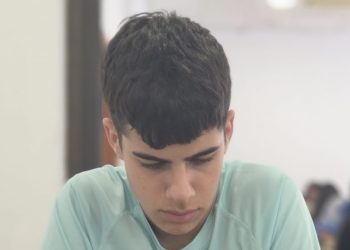 Alberto Bethencourt, campeón de La Palma, durante el Campeonato de Canarias de ajedrez