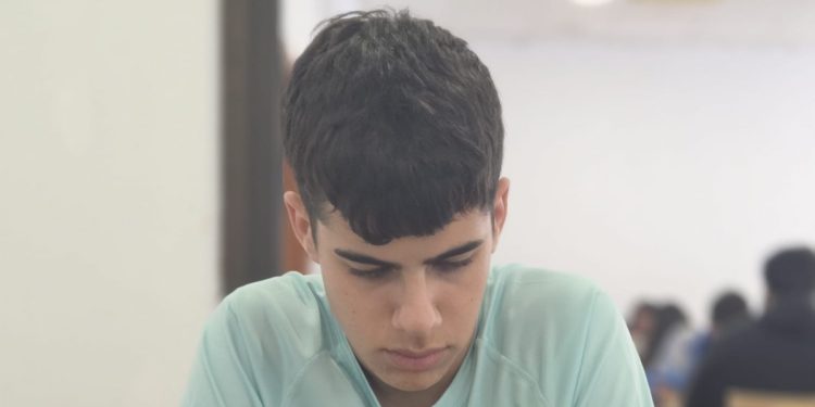 Alberto Bethencourt, campeón de La Palma, durante el Campeonato de Canarias de ajedrez