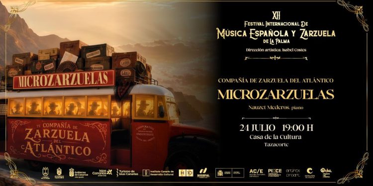 Cartel de las Microzarzuelas del XII Festival Internacional de Música Española y Zarzuela de La Palma en Tazacorte