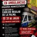 Cartel de CCOO convocando la segunda manifestación del transporte sanitario hacia el Cabildo Insular de La Palma