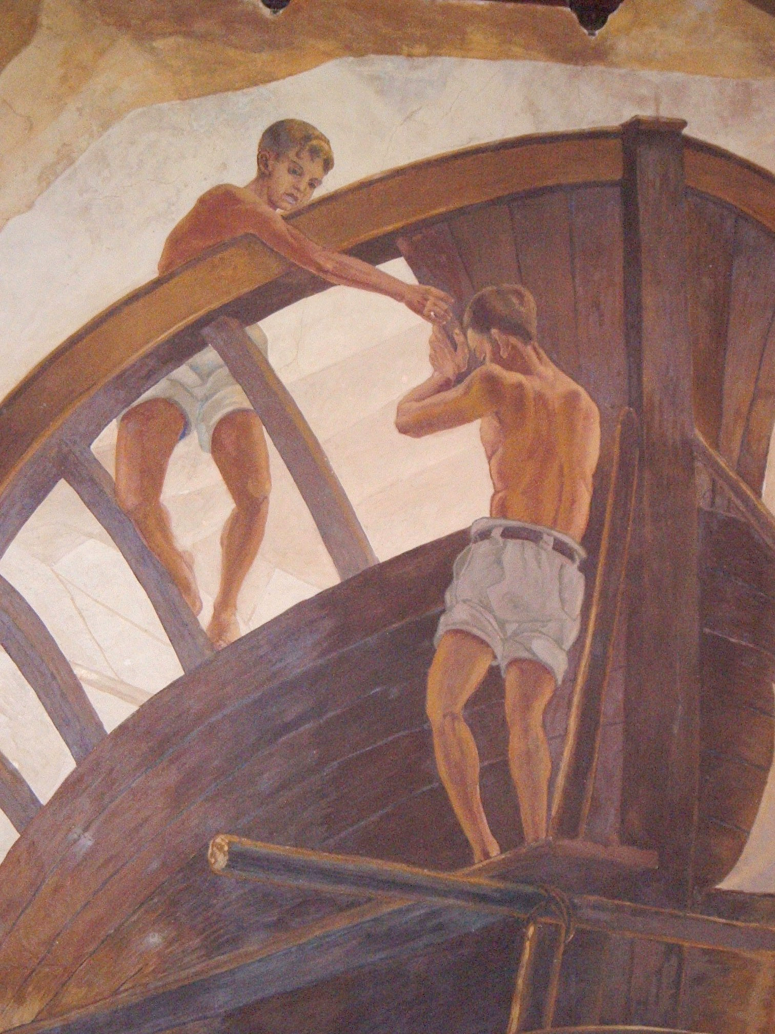 El astillero en el fresco: la construcción naval, actividad clave en la historia de Santa Cruz de La Palma.