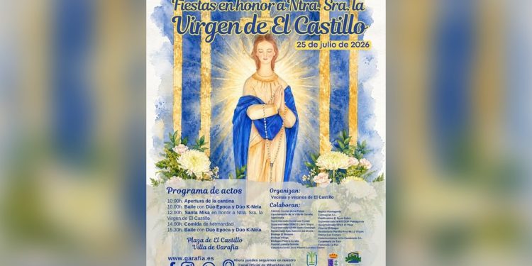 Cartel de las fiestas de la Virgen de El Castillo, Garafía, 25 de julio de 2026