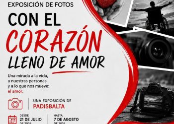 Cartel de la exposición Con el corazón lleno de amor de Padisbalta