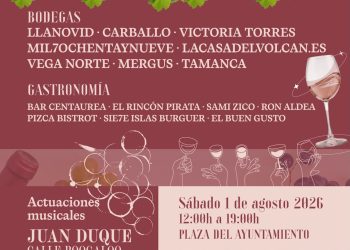 Cartel del programa de actos de la IV Feria del Vino de Fuencaliente 2026