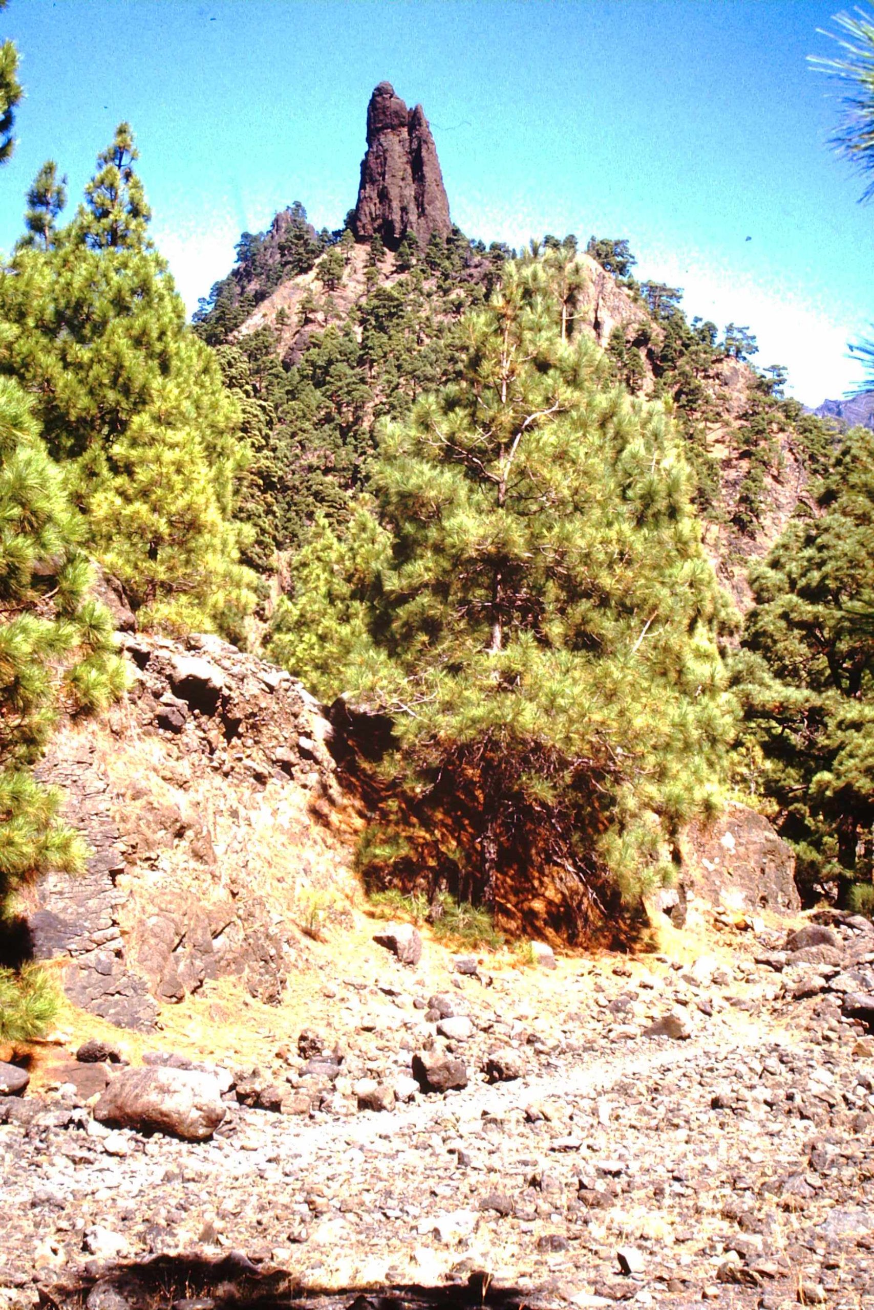 El roque Idafe, en el parque nacional de la Caldera de Taburiente