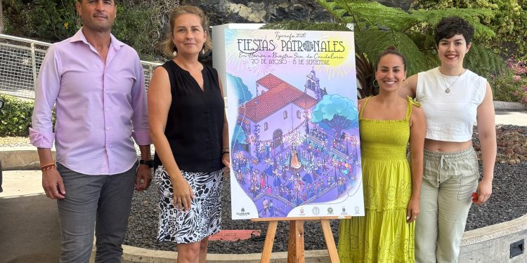 Cartel anunciador de las fiestas patronales en honor a Nuestra Señora de Candelaria 2026 en Tijarafe